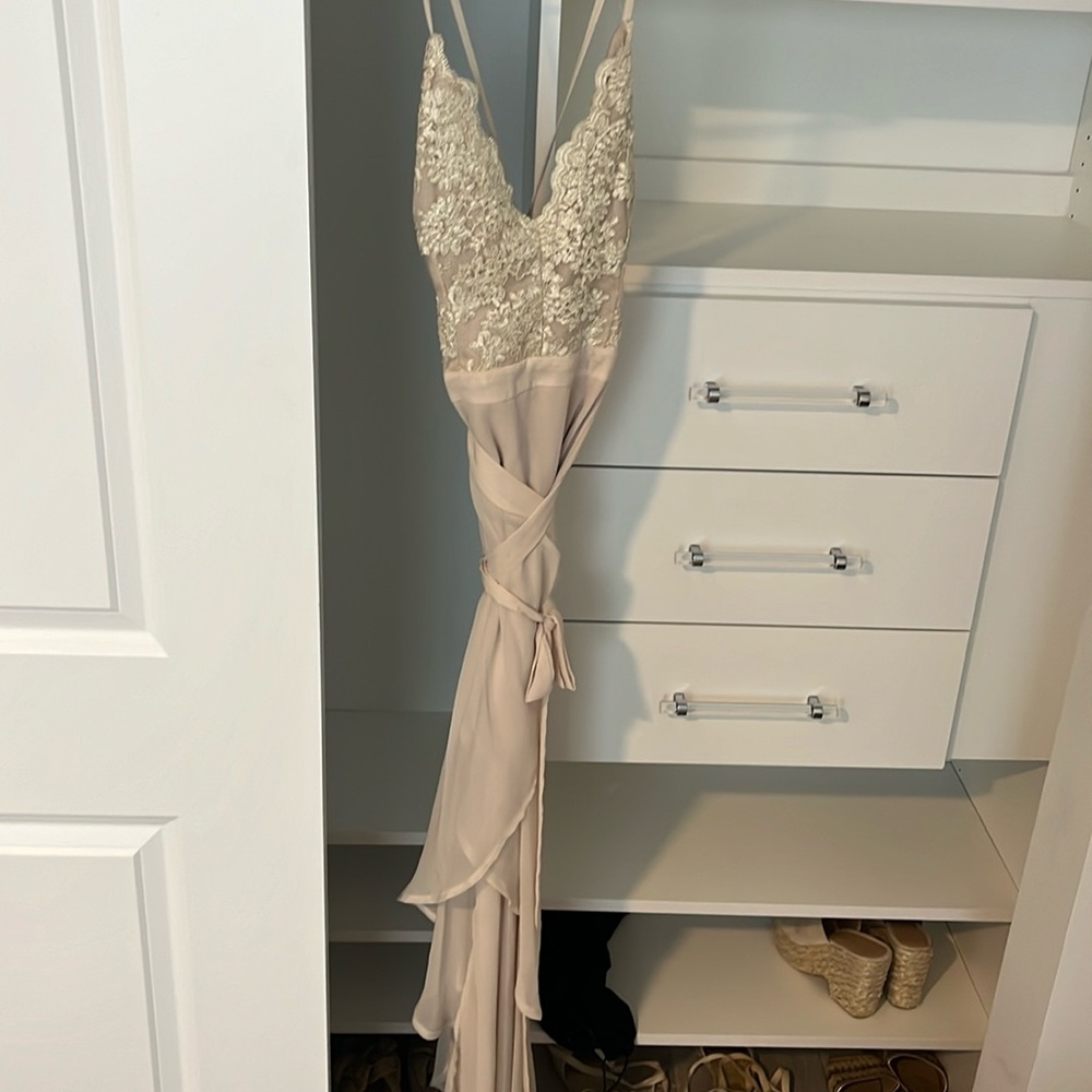 Beige Lace Dress